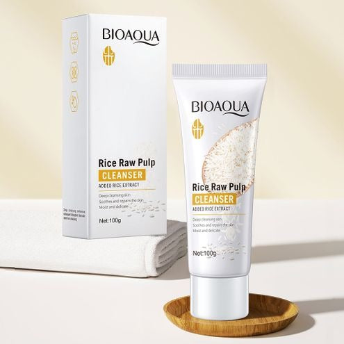 BIOAQUA Rice Raw Pulp Cleanser / Face Wash 100g