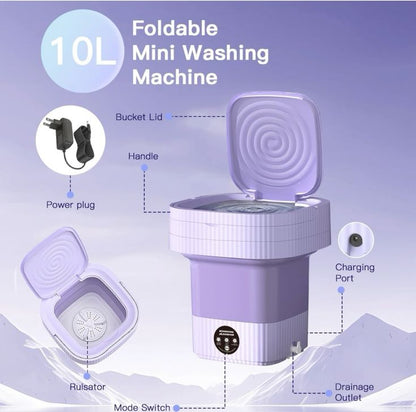 Mini Foldable Electric Washing Machine – Portable Laundry Solution