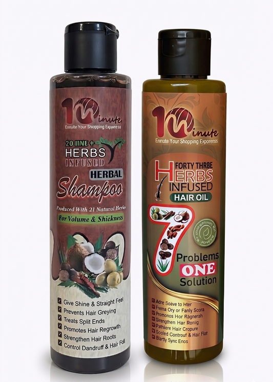 Herbal Shampoo & 40+ Herbs Infused Hair Oil