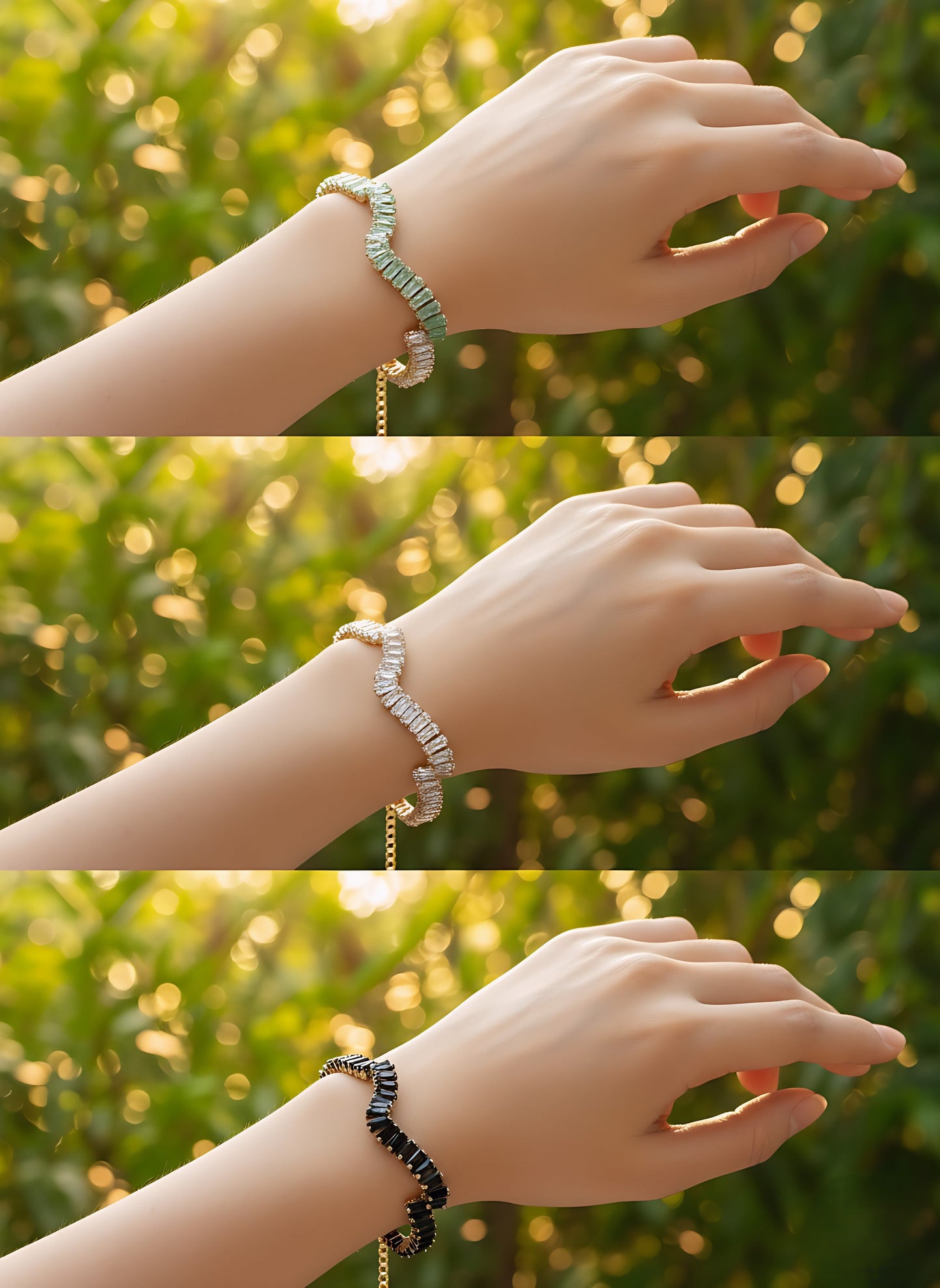 Wavelength Baguette Gemstone Bracelet