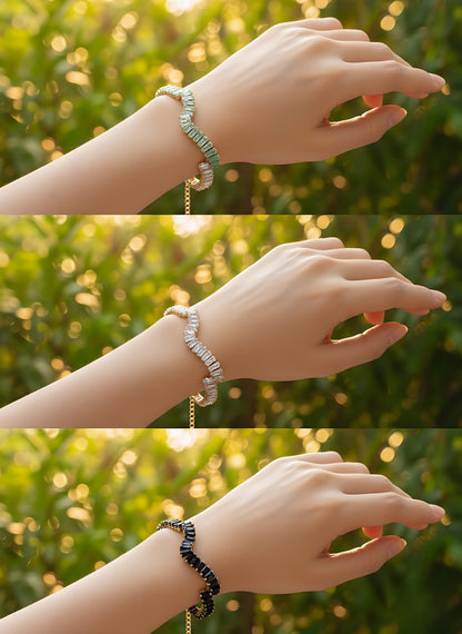 Wavelength Baguette Gemstone Bracelet