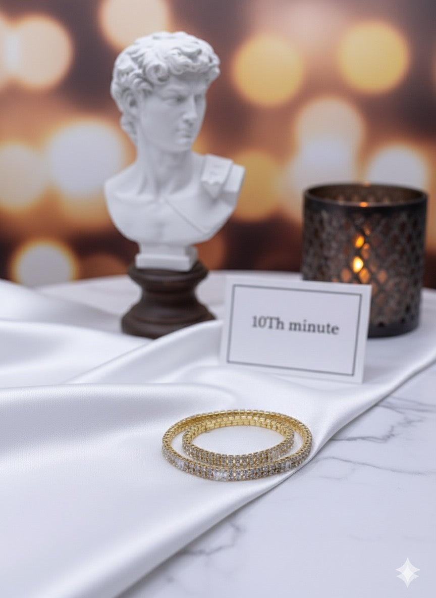 Emerald Cut Diamond Tennis Bracelet (Pack Of 2)