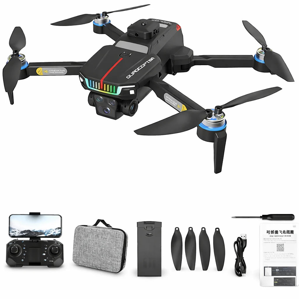 J6 P Intelligent Aerial Drone With Triple Camera And LCD Remote