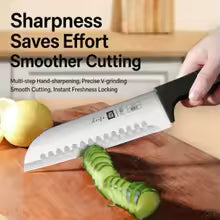 WXCOO 1~6pcs Stainless Steel Vegetable Fruit Knife Meat Slicing Kitchen Knife Scissor Set Household Chopping Knife with Holde