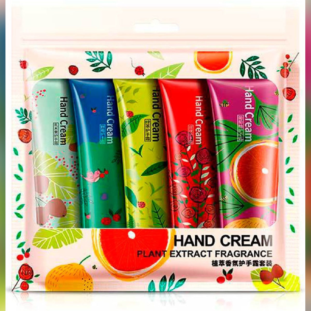 BIOAQUA Plant Extract Fragrance Moisturizing Nourishing Hand Cream – 5PCS
