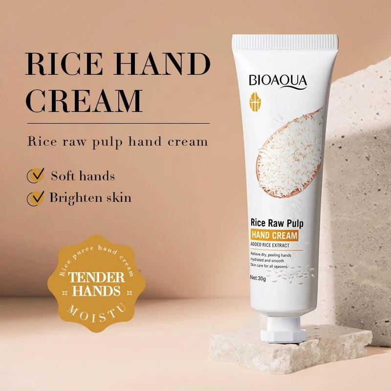 BIOAQUA Rice Raw Pulp Moisturizing Hand Cream