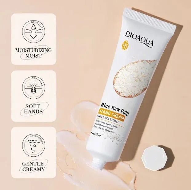 BIOAQUA Rice Raw Pulp Moisturizing Hand Cream