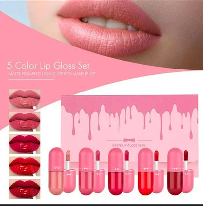 KS-ONE  5 In 1 Fit Colors Mini Capsule Lip Gloss Set