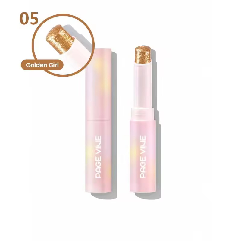 Page Wine Jelly Eyeshadow Highlight Stick, Glitter Shimmer, High Pigmentation, Long Lasting