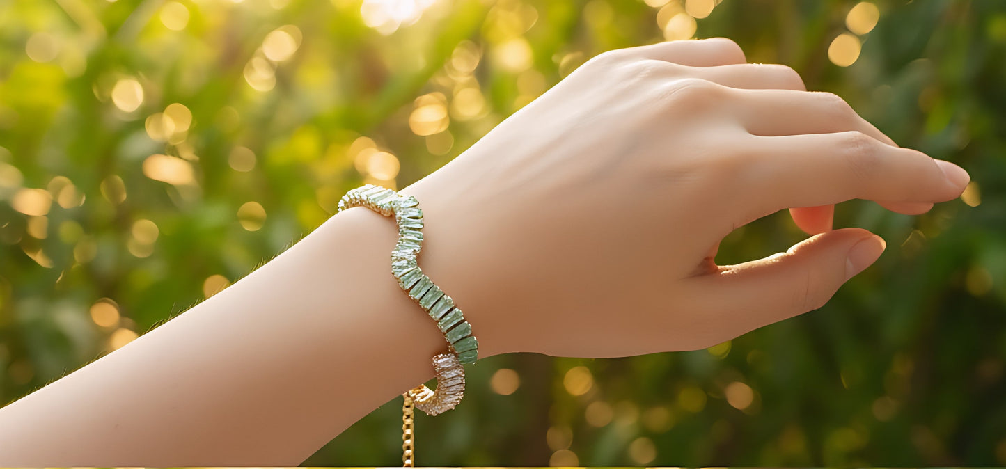 Wavelength Baguette Gemstone Bracelet