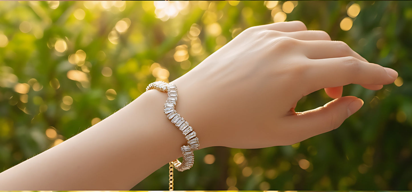 Wavelength Baguette Gemstone Bracelet