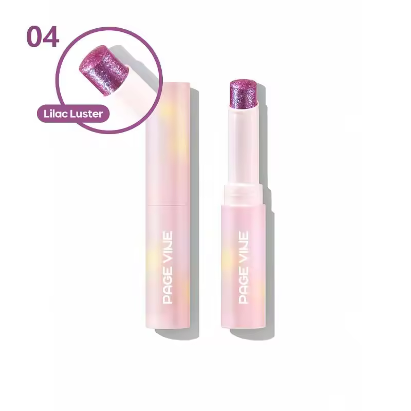 Page Wine Jelly Eyeshadow Highlight Stick, Glitter Shimmer, High Pigmentation, Long Lasting