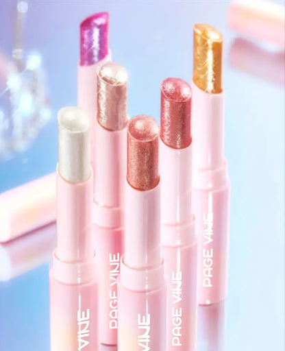 Page Wine Jelly Eyeshadow Highlight Stick, Glitter Shimmer, High Pigmentation, Long Lasting