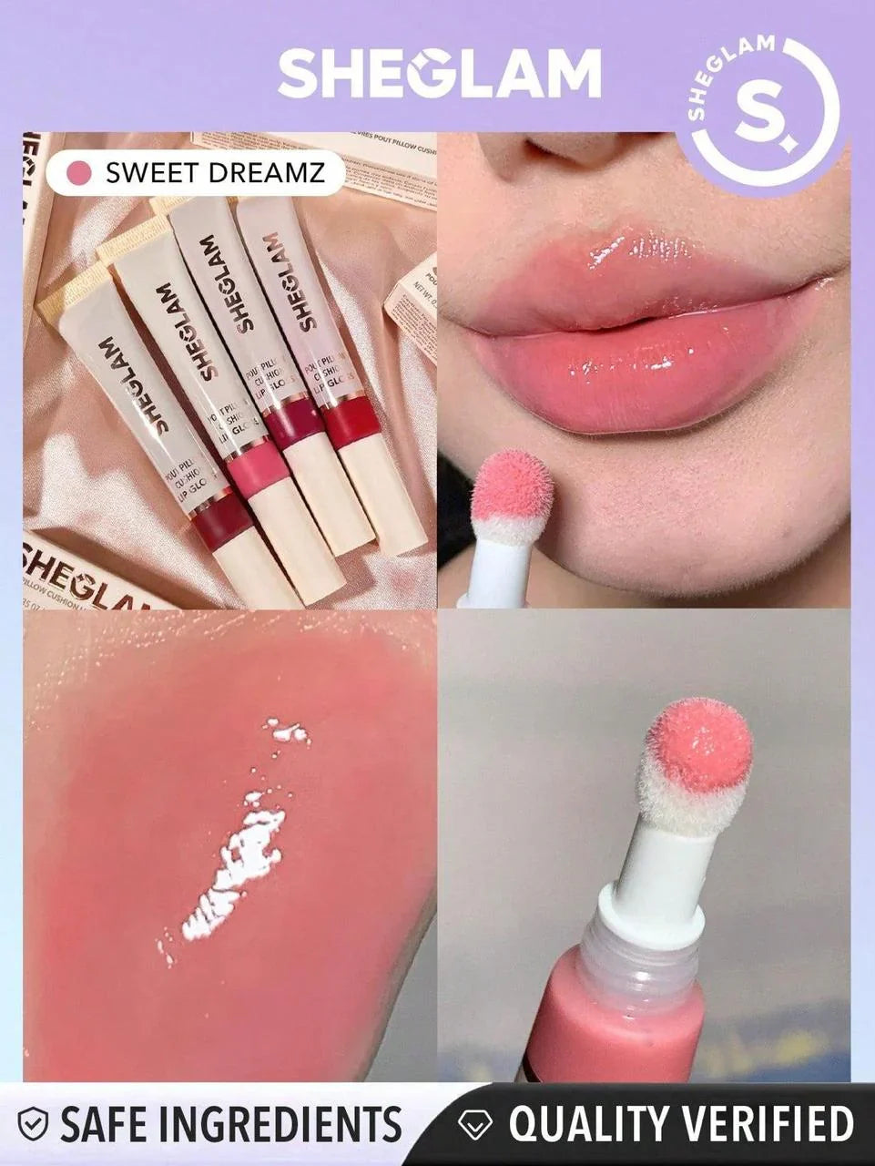 Sheglam Pout Pillow Lip Gloss – High-Shine, Hydrating Cushion Gloss