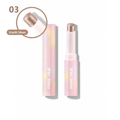 Page Wine Jelly Eyeshadow Highlight Stick, Glitter Shimmer, High Pigmentation, Long Lasting