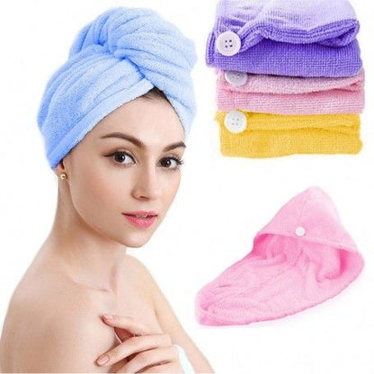 High Quality Microfiber Hair Drying Towel Cap Shower Towel Twist Head Towels